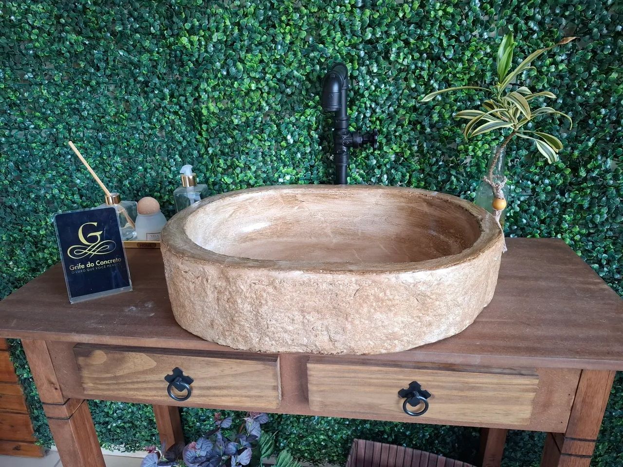 Cubas de Pedra para Banheiro - Estilo Rústico - Foto 6
