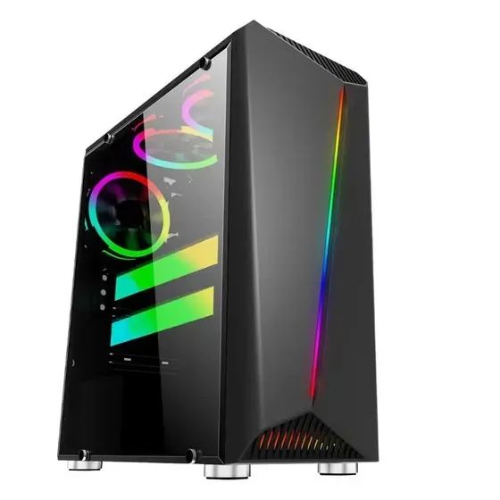 Gabinete Gamer Hoopson CPU018G Led Lateral Vidro Mid Tower - Loja Natan Abreu  - Foto 3