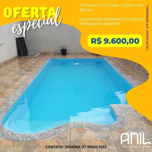 Ja - Piscina 7 metros - nova direto da fábrica