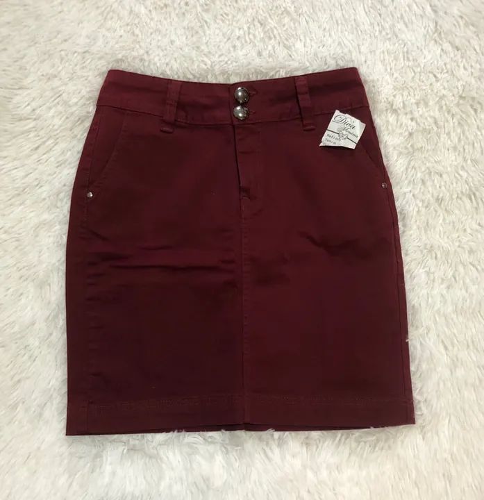 Saia jeans nova Diva Menina 40