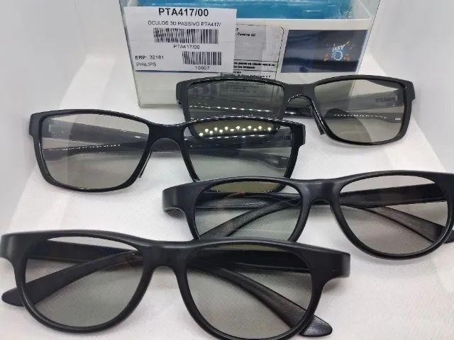 4 Óculos 3D Passsivo PTA417 para TV 3D Philips (dois pares)
