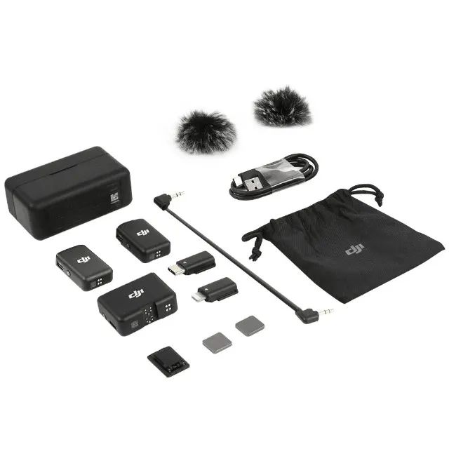 Microfine sem Fio Dji Mic Kit Transmissão 250m, bateria 15h, Original DJI, Novo Lacrado - Foto 5
