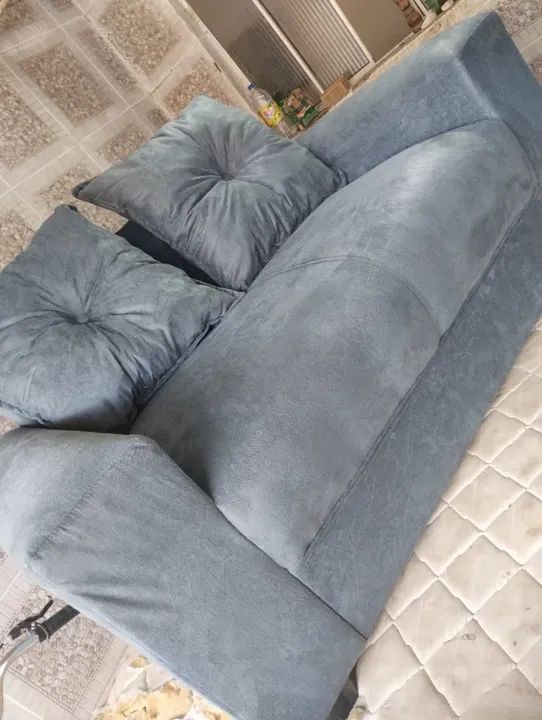Sofa almofadado 2 lugares de fábrica 