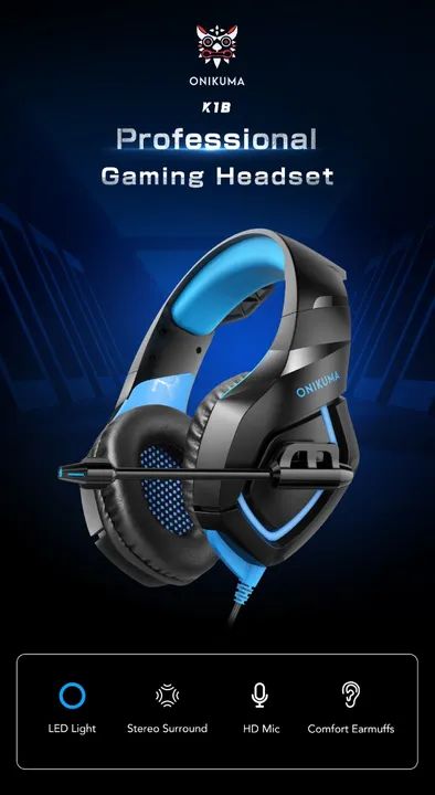 Headset Onikuma K1b Para Pc Xbox Ps4 Celular - Foto 3