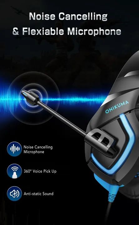 Headset Onikuma K1b Para Pc Xbox Ps4 Celular - Foto 2