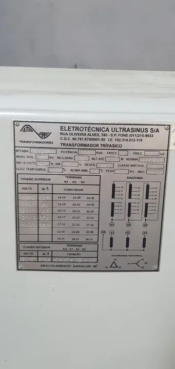 Transformador A Seco 150kva 13.8kv/220v/127v C/ Caixa Flangeado - Foto 6