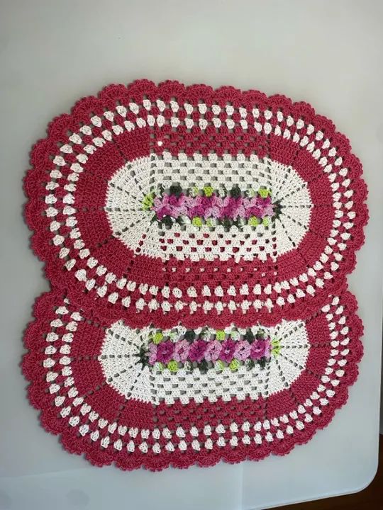 Kit com 2 Tapetes de crochê  - Foto 2