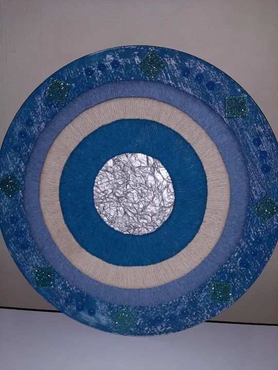 Quadro redondo - Mandala artesanal - Foto 3