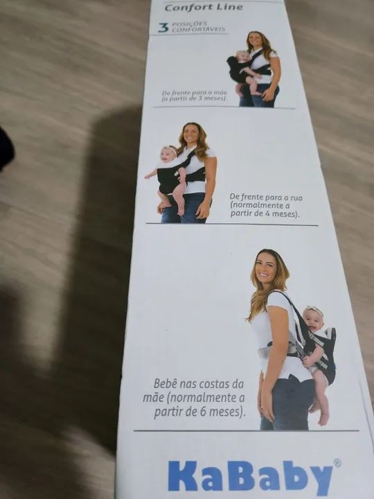 Canguru Bolsa Confort Line Kababy 3 Posiçoes Infantil Bebe - Foto 4