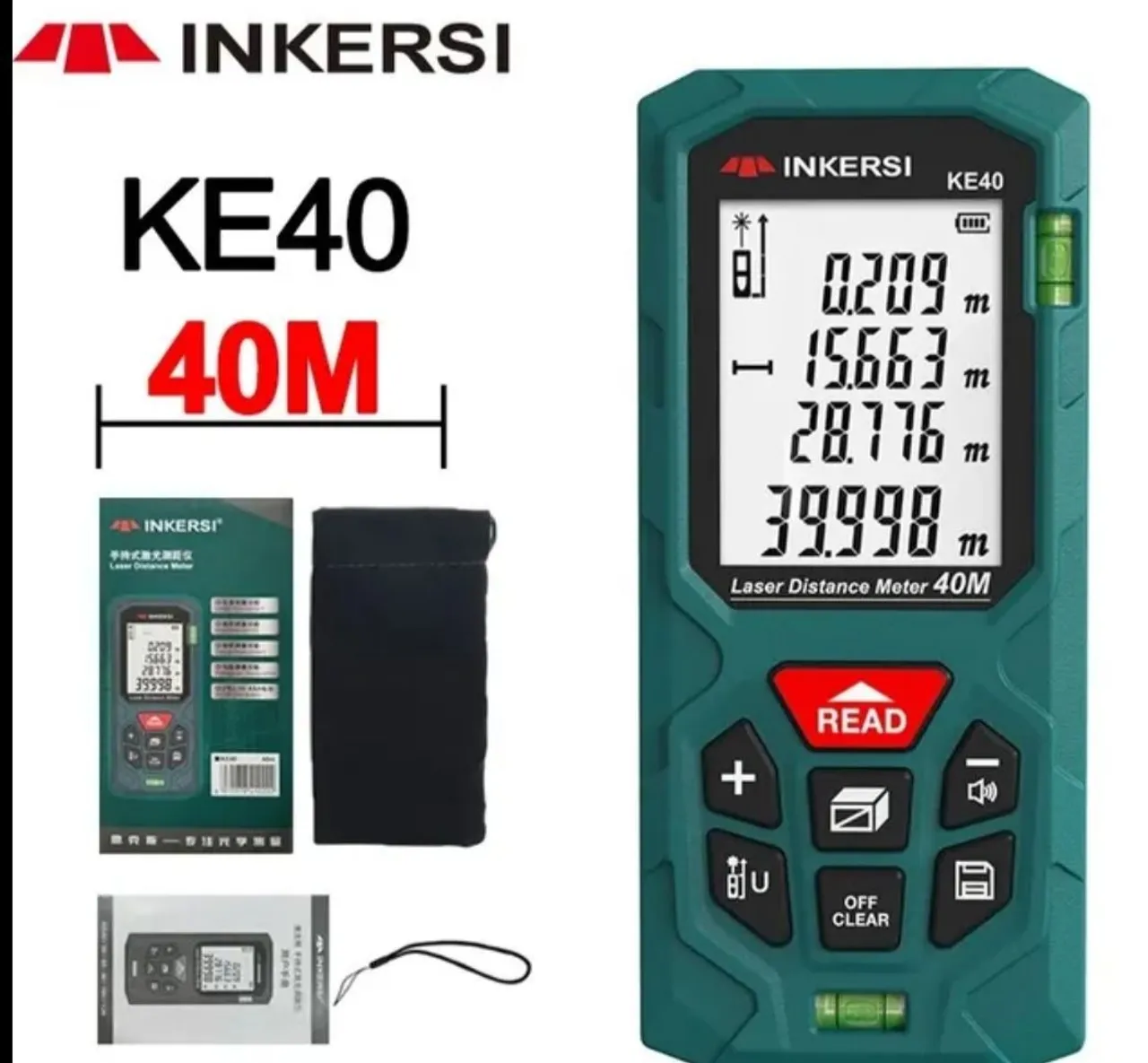 * trena laser de 40 metros led digital