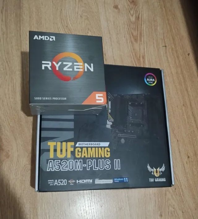 Kit Ryzen 5 5600X + Asus Tuf A520 + 32Gb Ram Kingston Fury RGB 3200Mhz