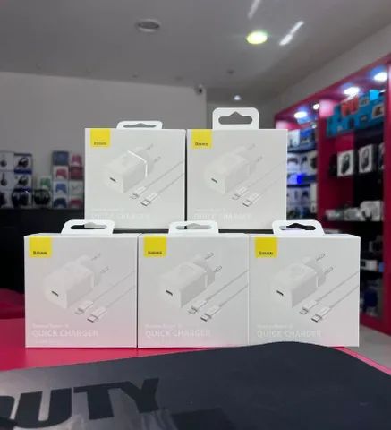  Fonte e Cabo Baseus 20W - Ideal para iPhone - Infinity Eletronics & Games