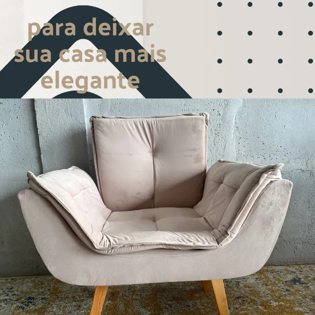 poltrona aveludada em promoção direto da fabrica
