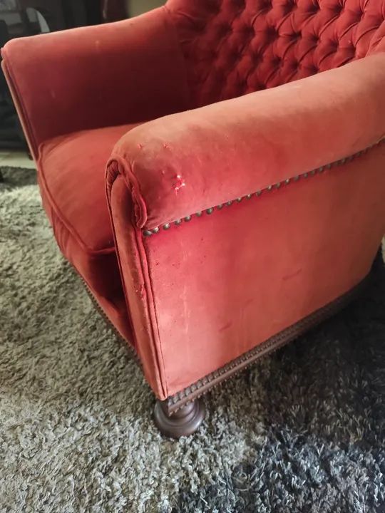 Poltrona de Veludo Vermelha - Foto 3