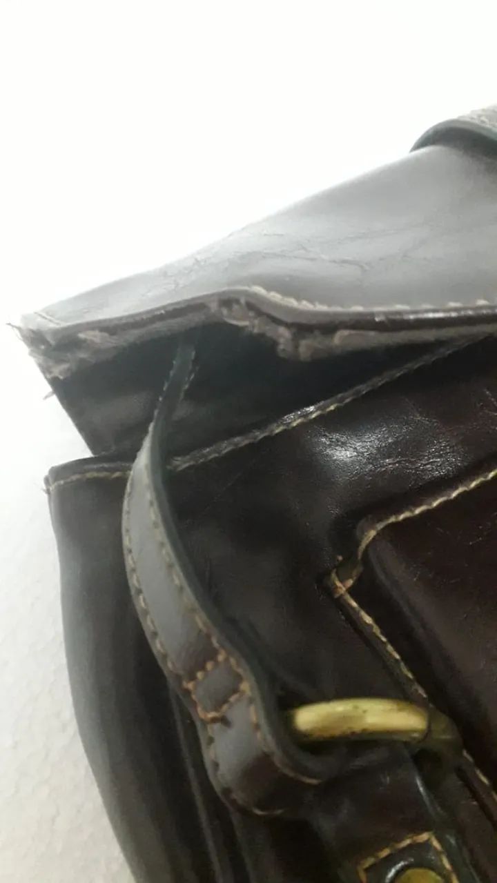  Bolsa feminina usada marrom bem conservada  - Foto 4