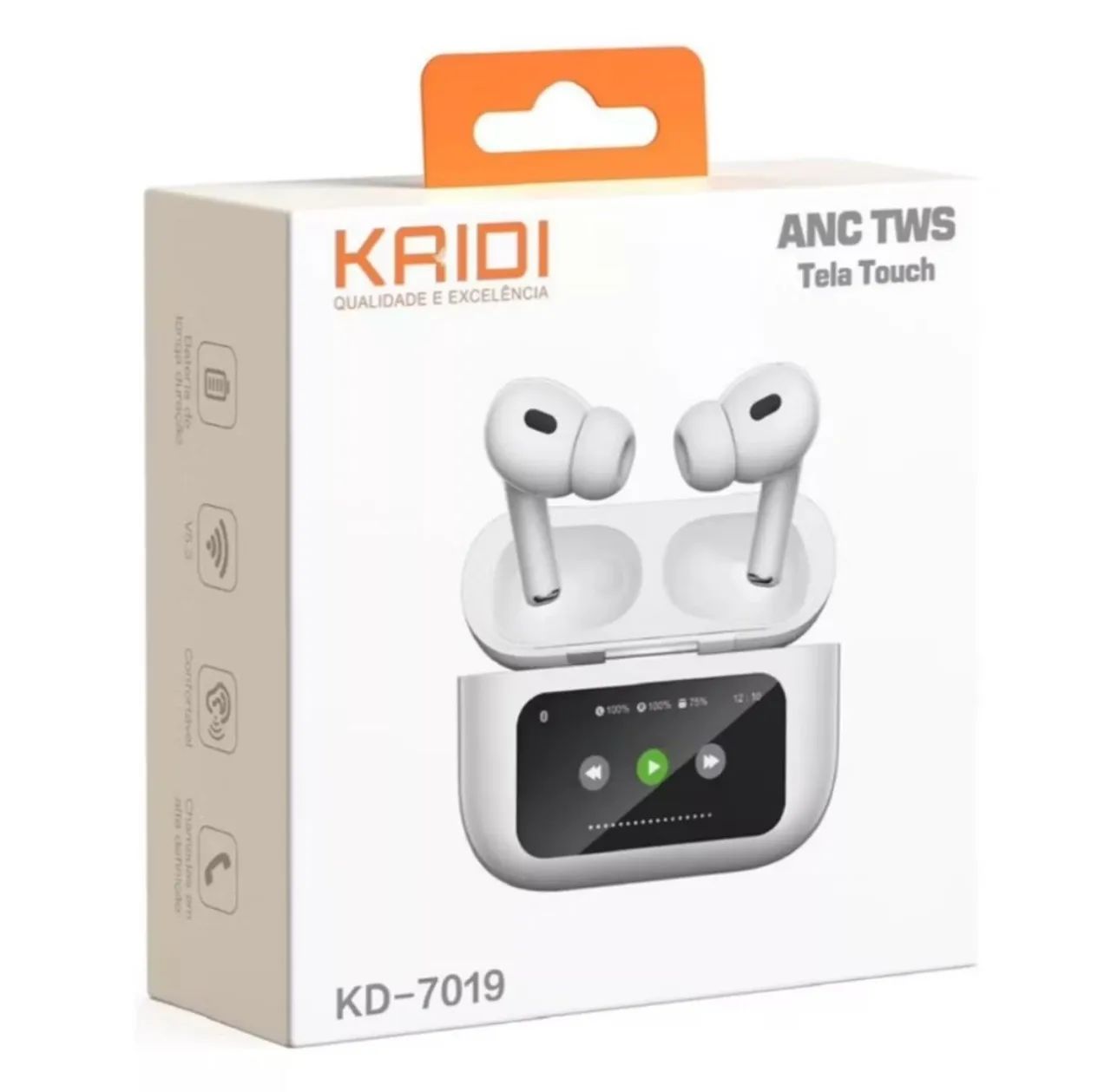 Fone De Ouvido Tela Touch Kaidi 7019 Cancelamento De Ruído - Foto 3