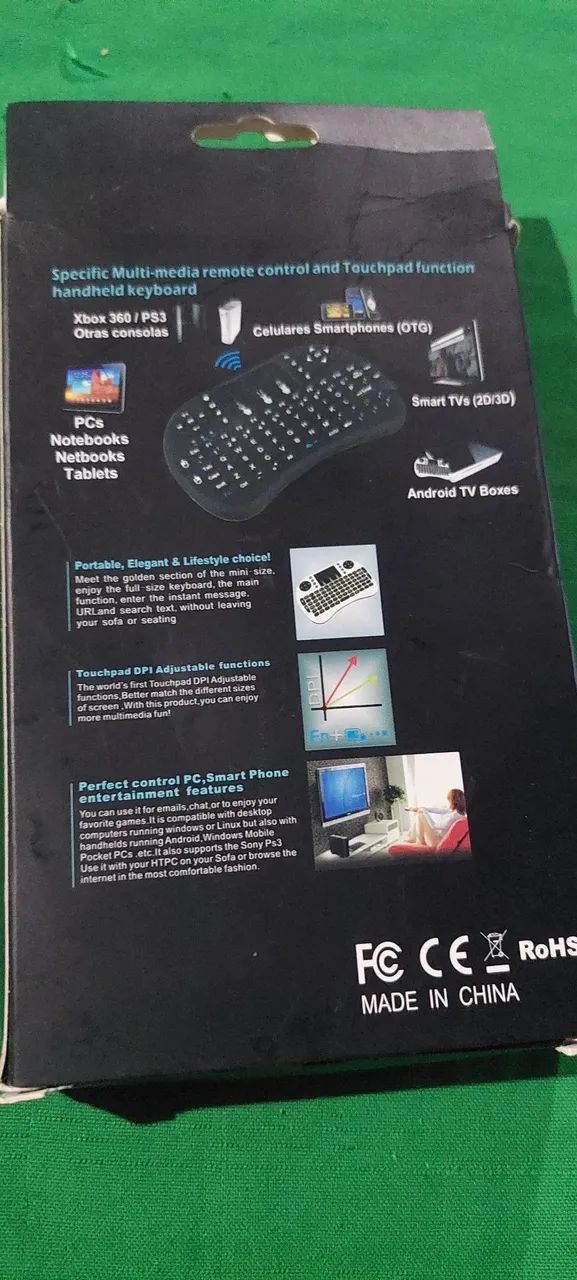 Mini Teclado e Mouse Wireless para Smart TV - Novo - Foto 2