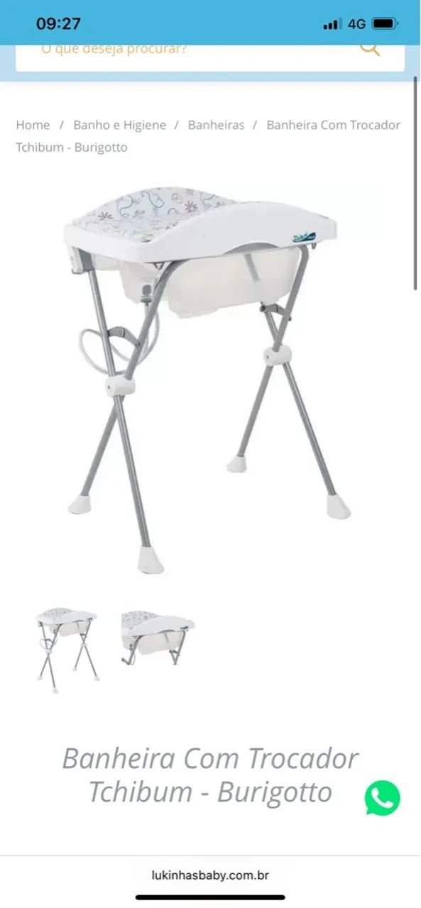 Trocador SEM banheira, infantil dobrável - Foto 2