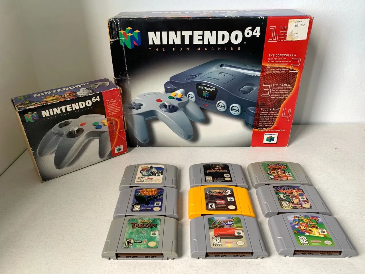 Nintendo64 セット Nintendo 64 Completo com Caixa + Controle Extra + Jogos Originais