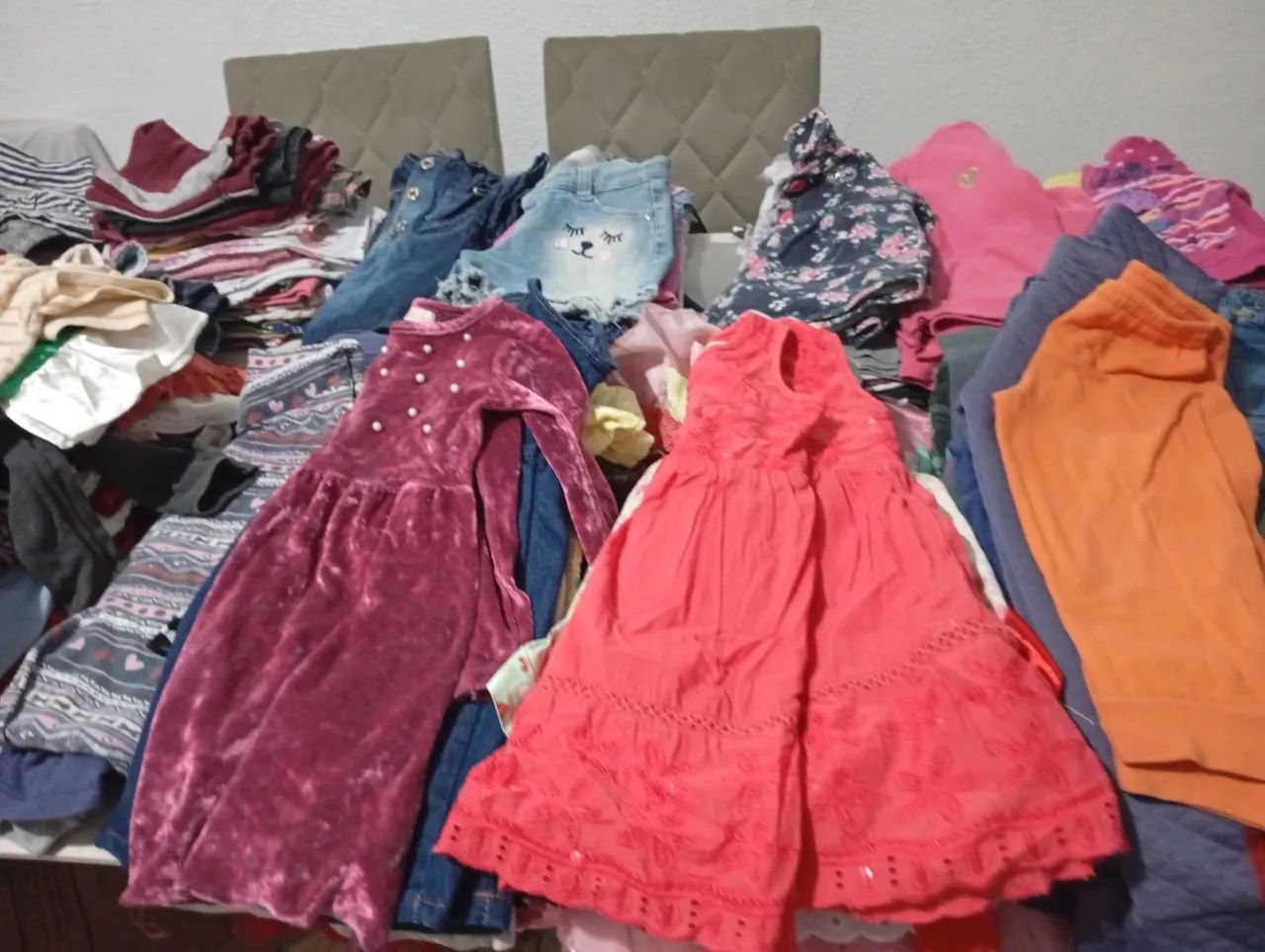 Roupas de criança feminina 250 peças 