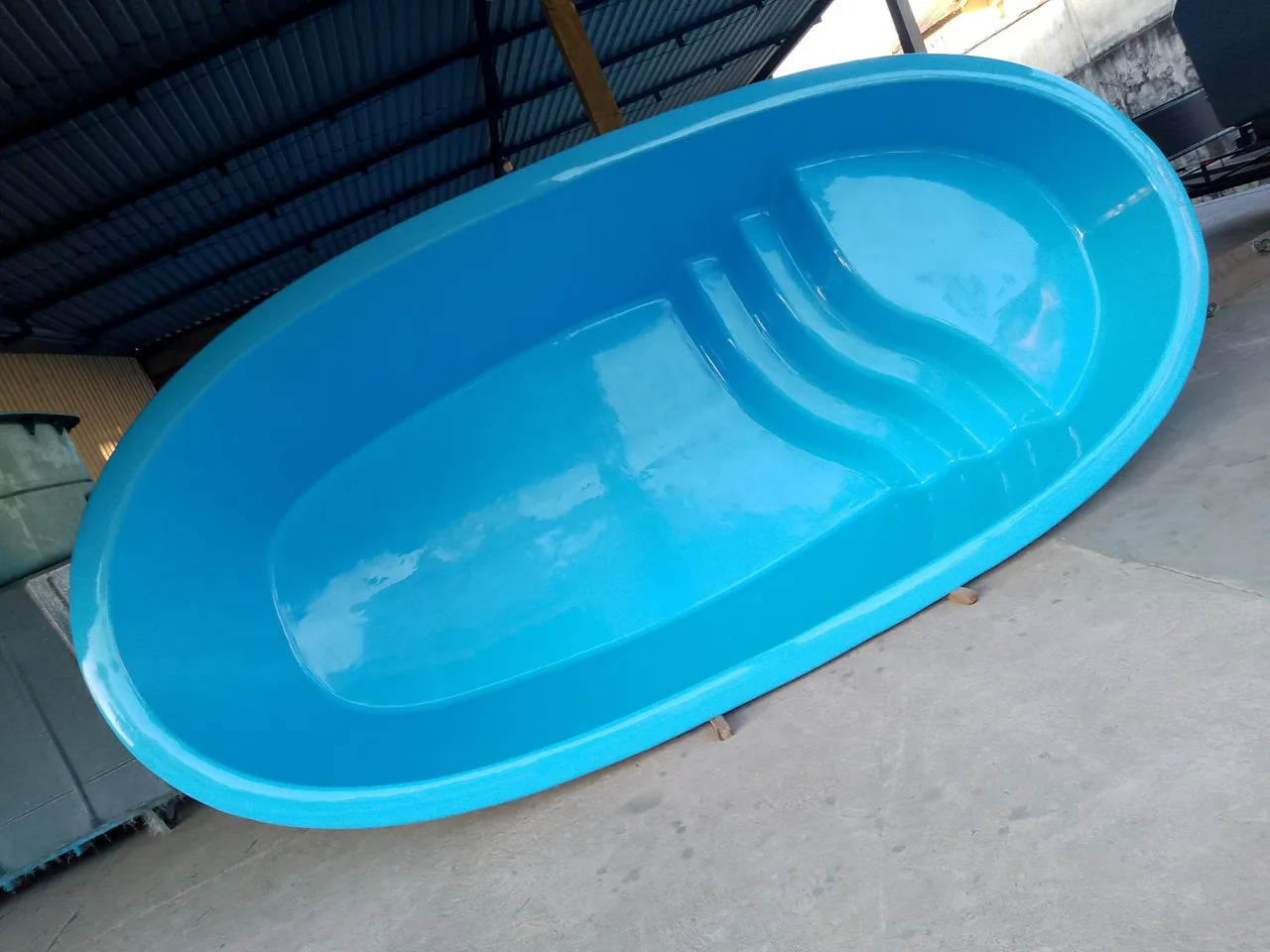 Piscina de fibra 5metros com kit filtro bomba