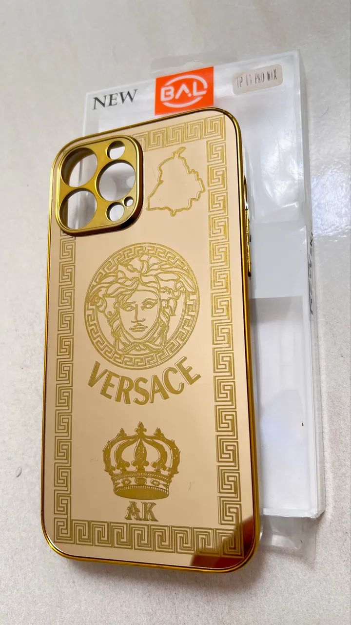 Case Versace dourado premium IPHONE 13 pro Max - Foto 3