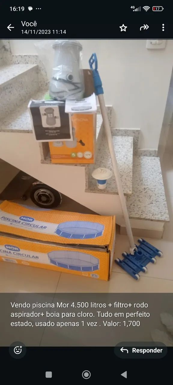 Piscina Mor 4.500 L com todos acessórios 