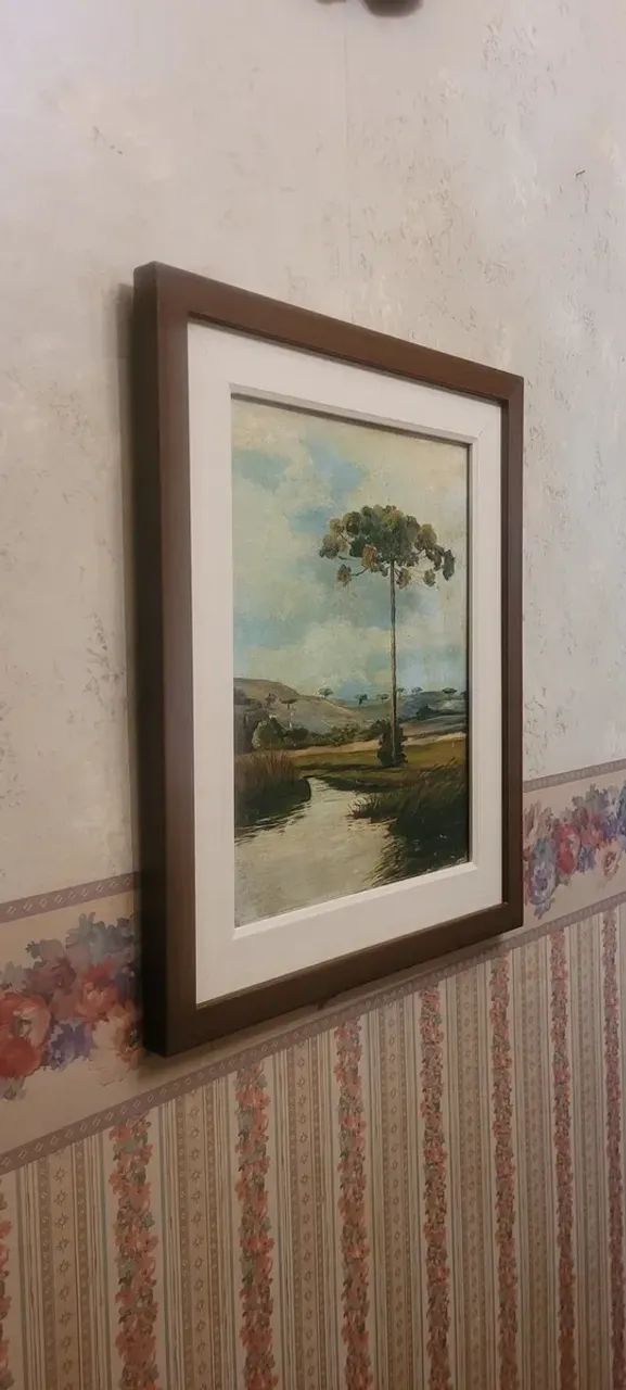 Quadro Paisagem Araucaria Sul Do Brasil Atribuido G. Matter - Foto 3