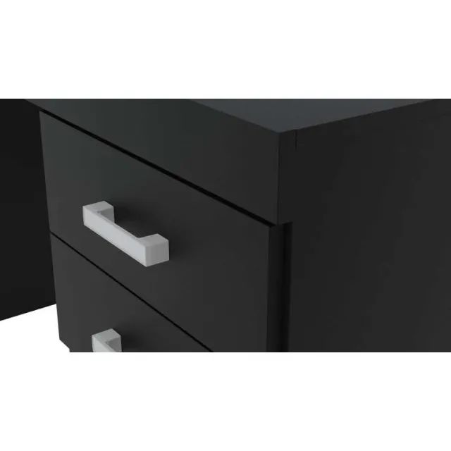 Escrivaninha na cor preta com 2 gavetas  - Foto 2