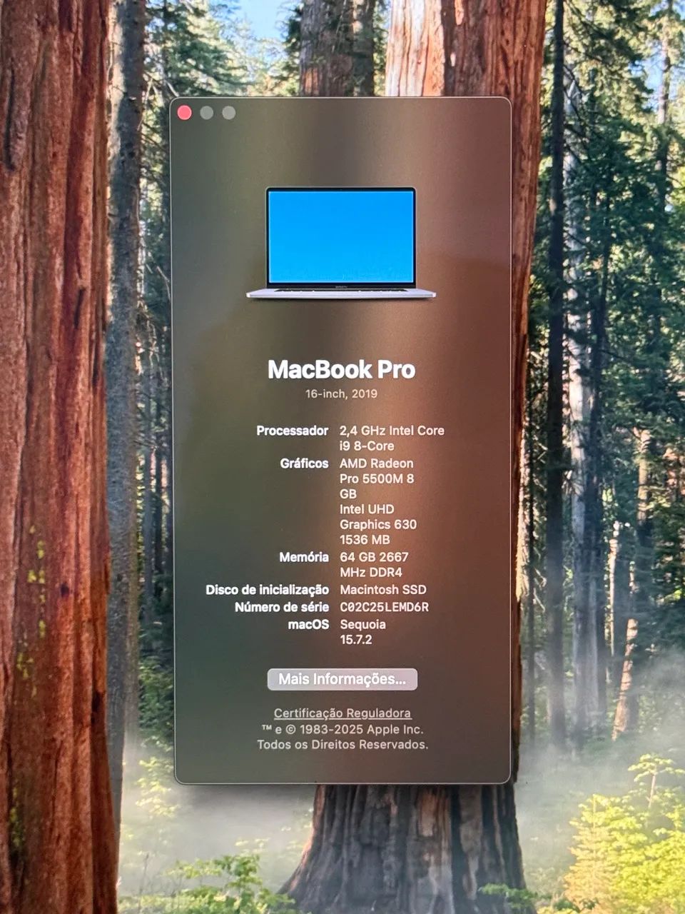 MacBook Pro 16 Polegadas i9 64GB RAM 1TB SSD 8GB GPU (O MAIS TOP FEITO COM CHIP INTEL) - Foto 4