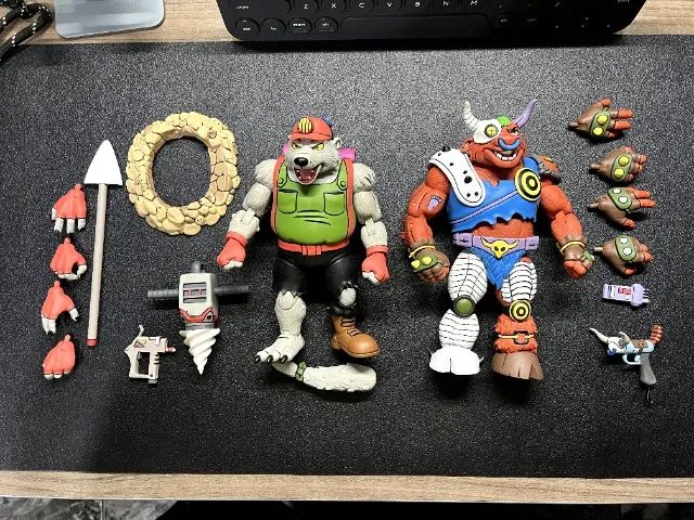 Teenage Mutant Ninja Turtles NECA Dirtbag e Groundchuck Cartoon