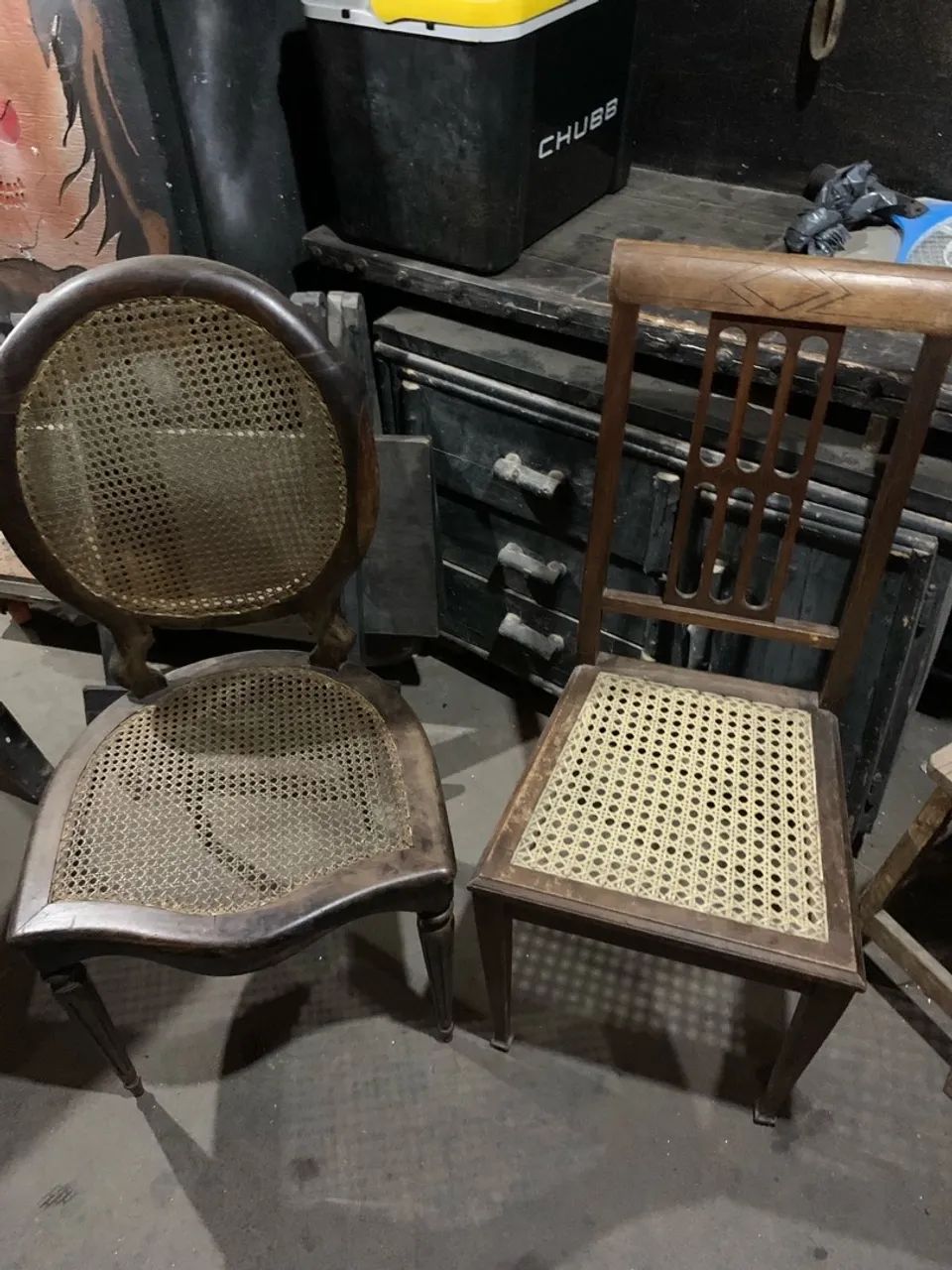 Conjunto de Cadeiras de Madeira Vintage - Foto 2