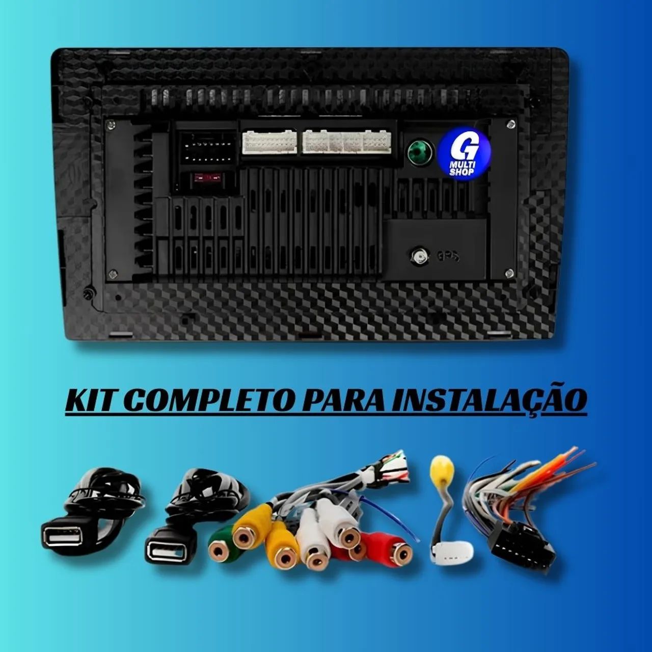 Central Multimídia Android 9 polegadas 2 Din car play android auto + camera ré - Foto 4
