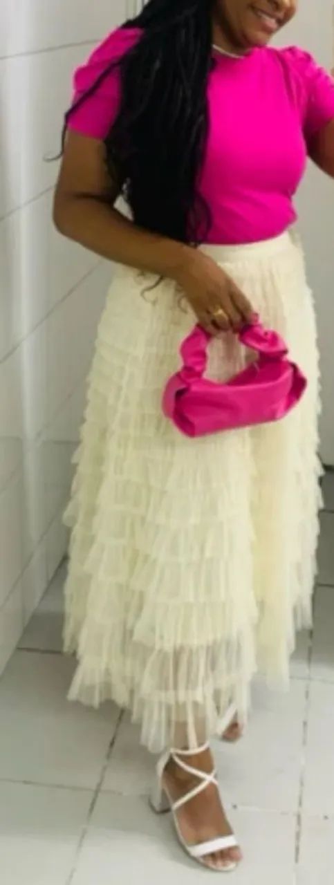 Bolsa fru-fru rosa - Foto 3