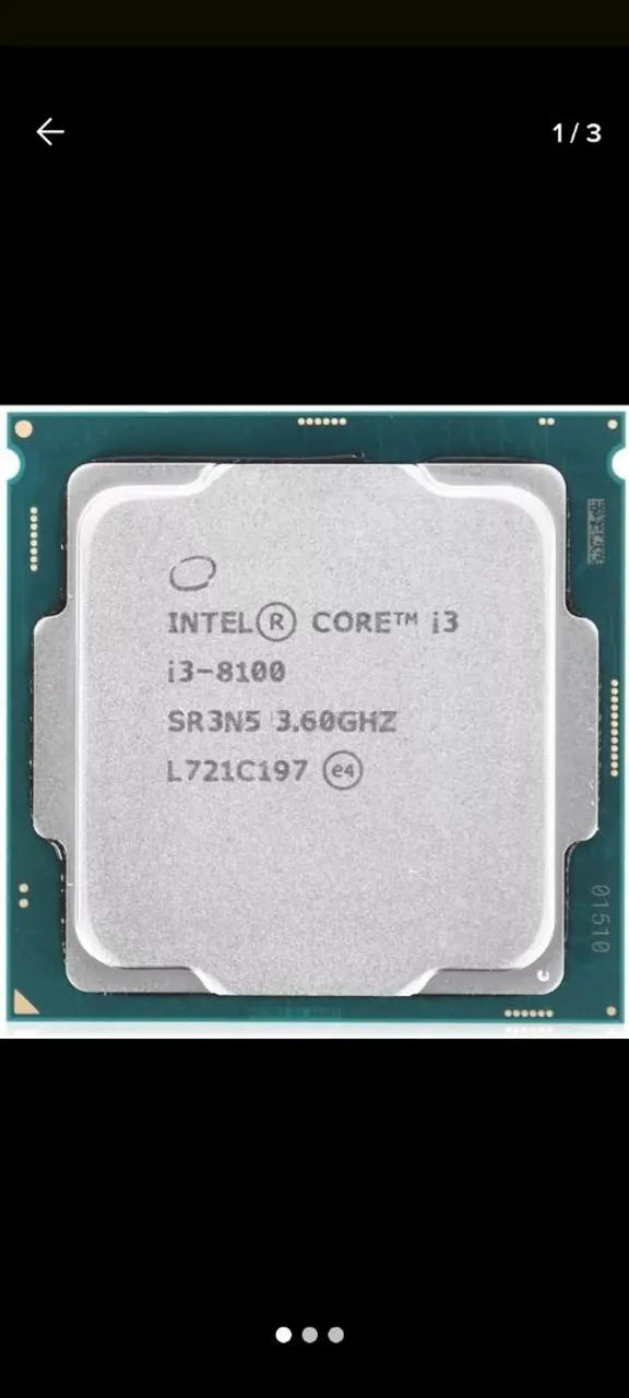 Processador Intel Core i3 8100 3.6GHz