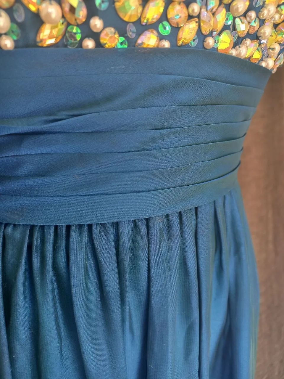 Vestido de Festa Azul com Detalhes - Foto 4