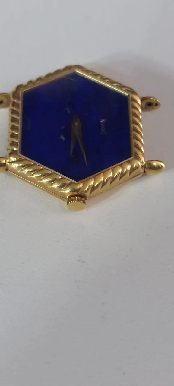 Relógio Piaget acometido ouro lápis Azul  - Foto 3