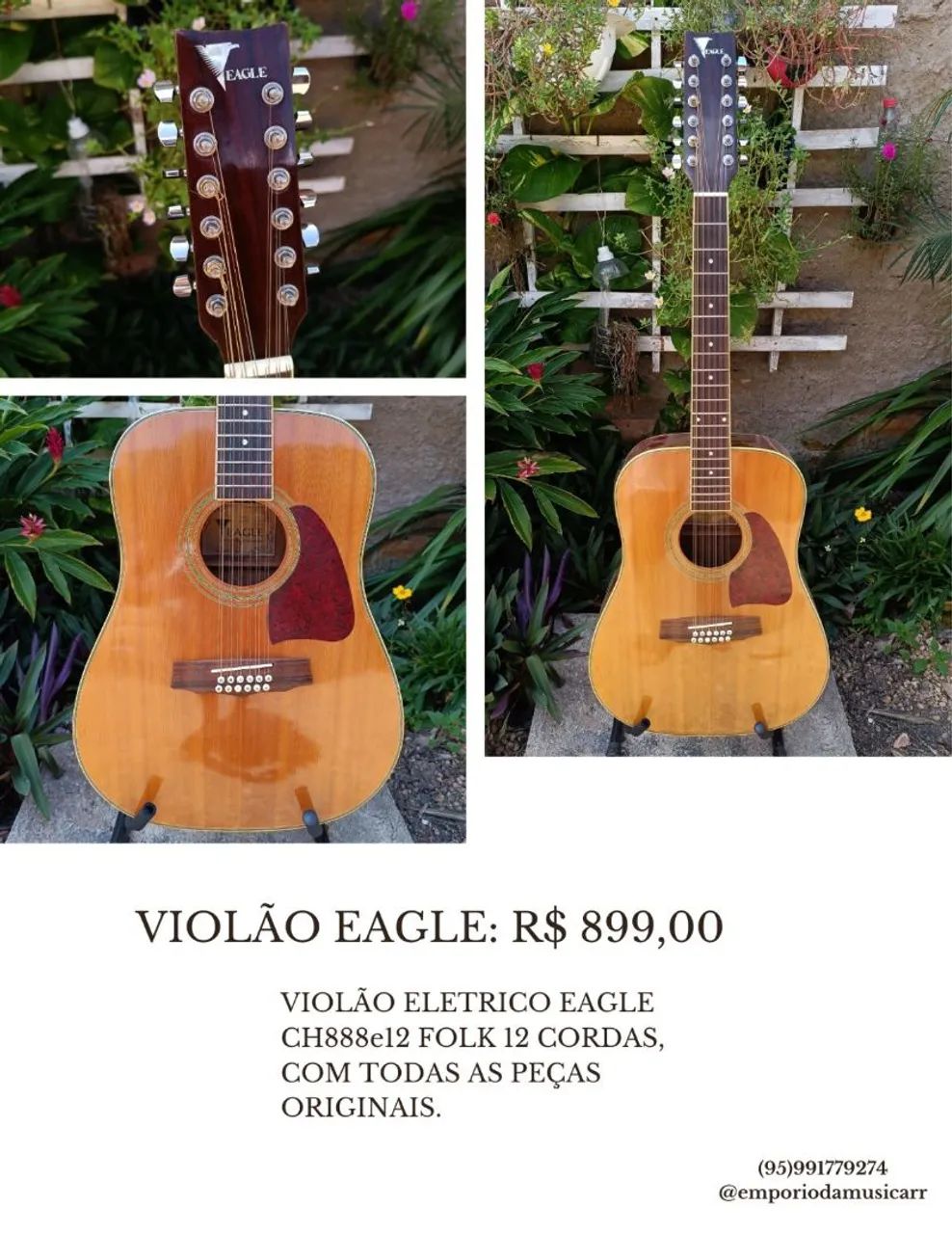 Violões Elétricos Fender, Eagles 12cordas ,Tagima..  - Foto 2