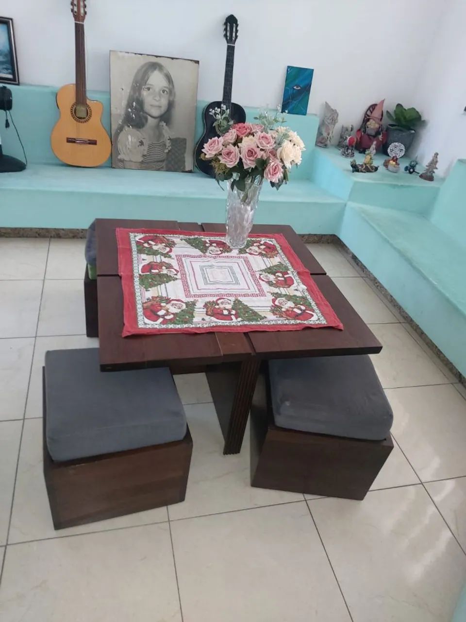 Vendo mesa de centro com puff  - Foto 2