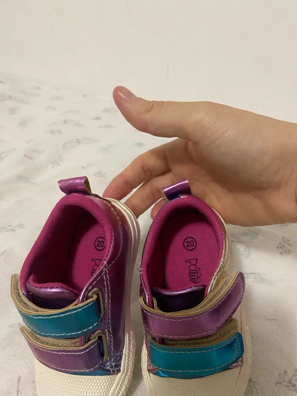 Tênis Infantil Glitter Rosa e roxo - Foto 3