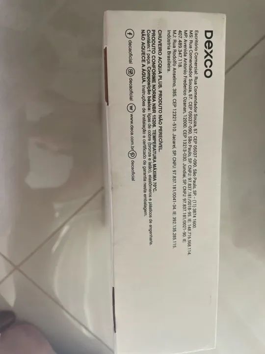 Dois chuveiros DECA Acqua PLUS em caixas lacradas- - Foto 4