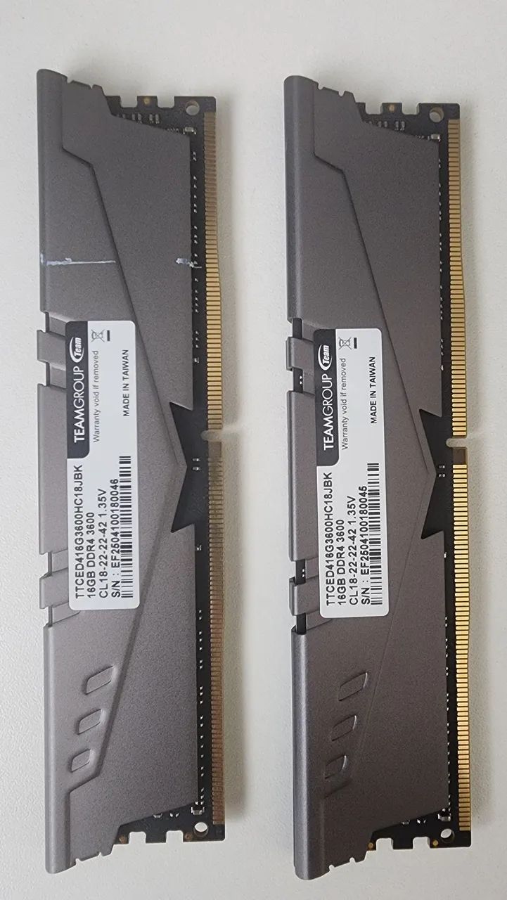 Vendo kit de memória TeamGroup T-Force 32GB (2×16GB) DDR4 3600MHz - Foto 2