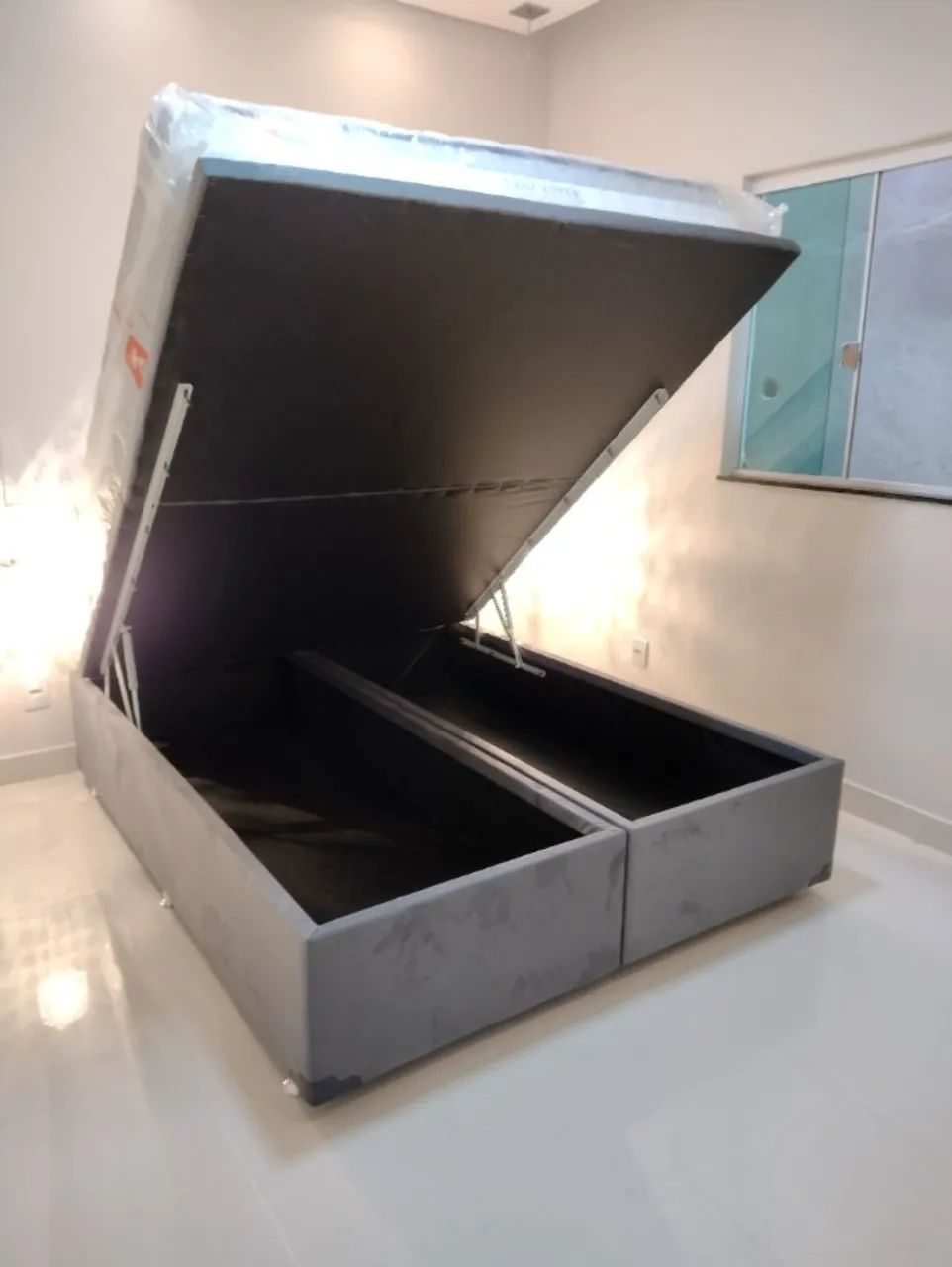 CAMA BAU QUEEN 1.58X1.98 MOVEIS COM GARANTIA