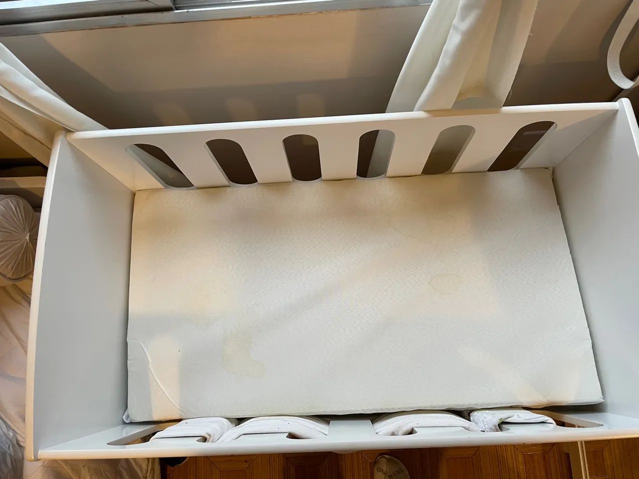 Berço Mini Cama Portátil Branco - Foto 2