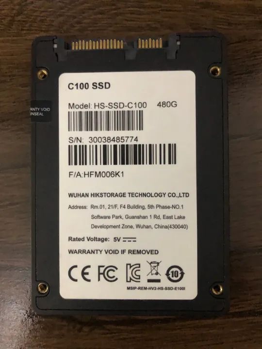 Imperdível SSD 480GB - Hikvision - 100% testado - R$ 170,00 - Foto 2