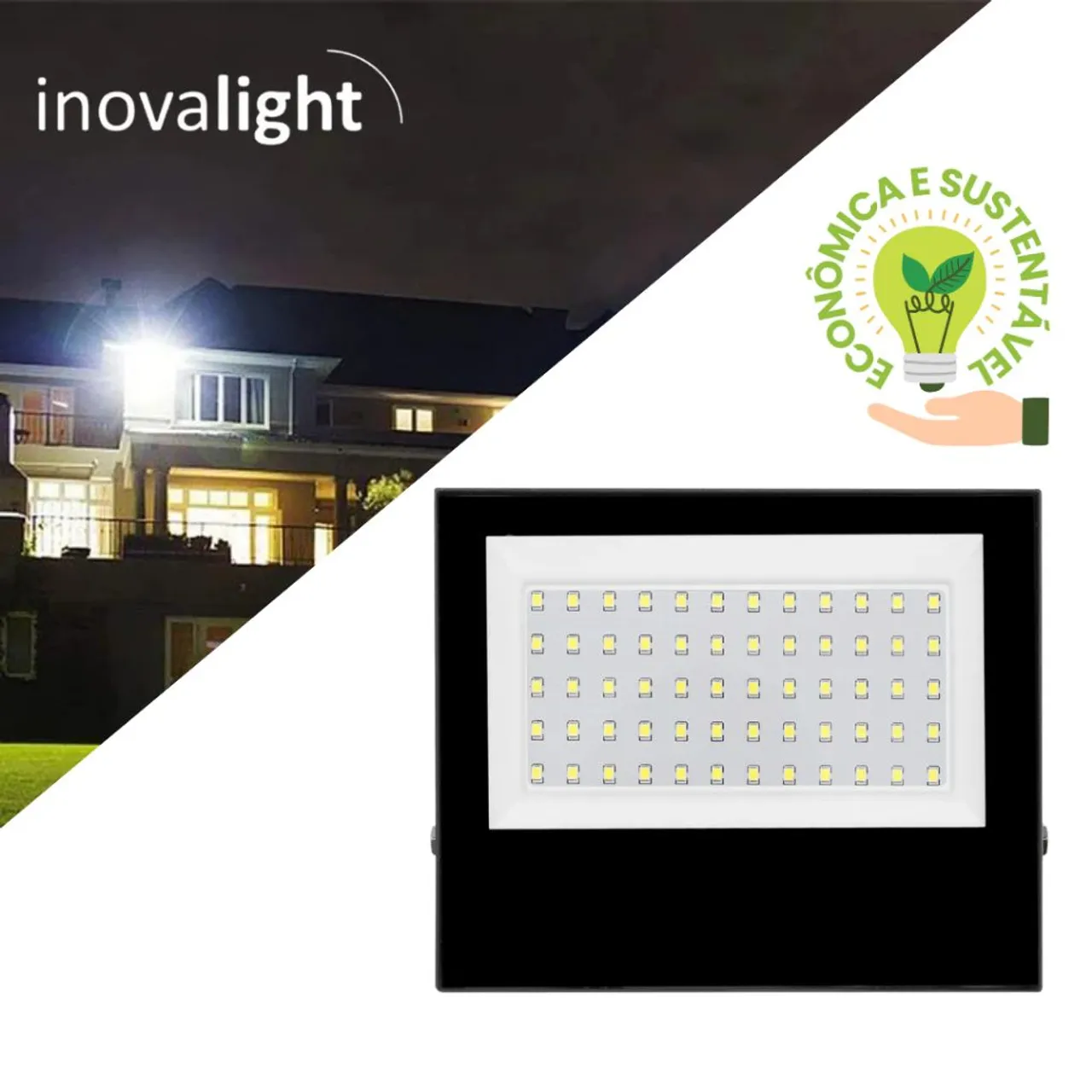 Iluminação LED Potente para Fachada - 100W - Econômica e Sustentável