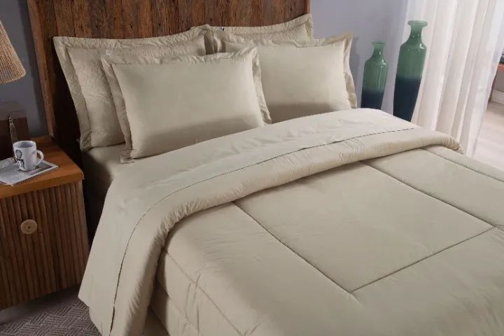 Kit Edredom 03 Peças - Queen - Tecido Nobre 100% Algodão 230 fios, Percal - Foto 2