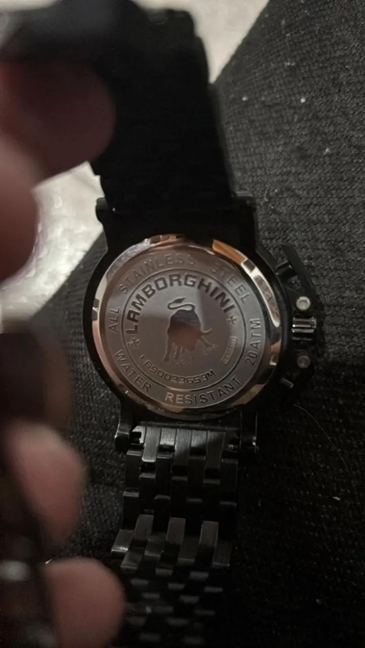 Relógio Lamborghini Masculino Cronógrafo Preto - Foto 4