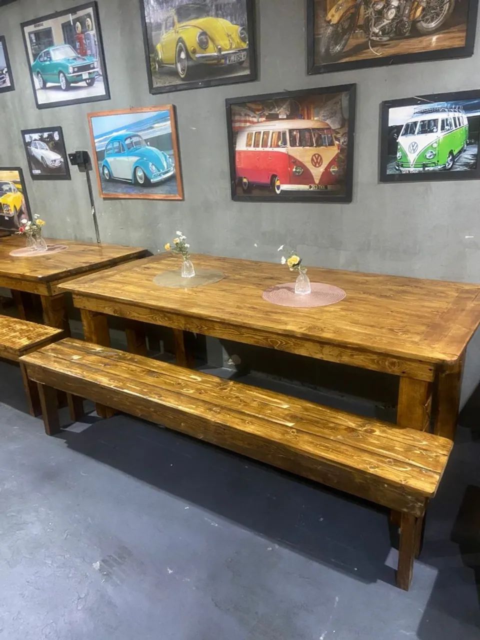 Mesa Madeira com Bancos 