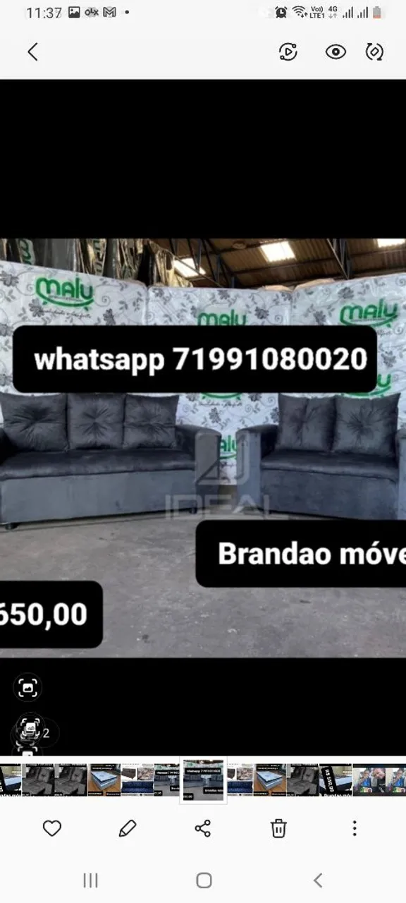 Sofá 3/2 conjunto completo 5 lugares - Ideal para sua sala!